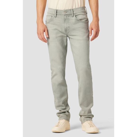 Hudson Mens 36x28 Blake Slim Straight Sky Grey Jeans Classic Modern Stretch - Picture 2 of 12